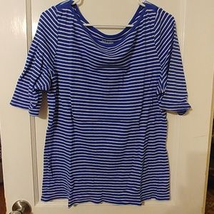Blue & white striped sailor shirt